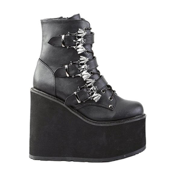 Demonia - SWING 103 Creature of the Night Black Platform Boots - Picture 3 of 4